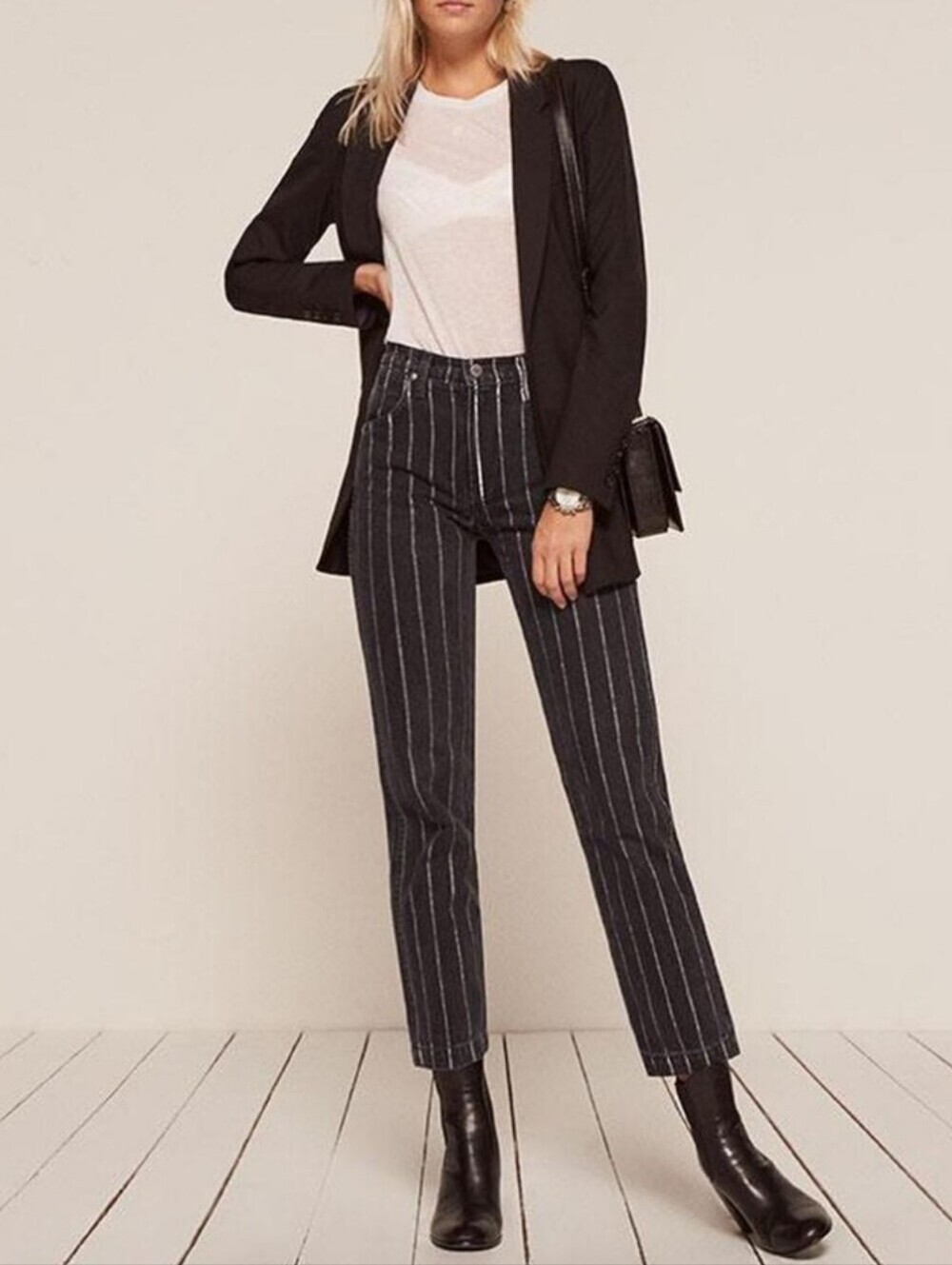 Reformation Jeans Roper High Rise Straight Crop Cropped Jeans In Sulu